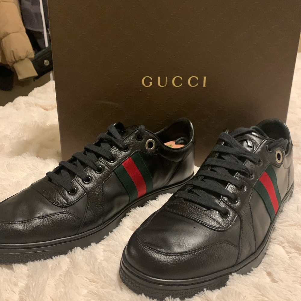 Gucci Coda Web Stripe Low 'Black' Shoes